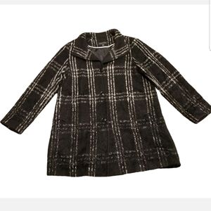 Katherine Kelly Fuzzy Wool & Alpaca Blend Full Lined Coat/Jacket Womens Size 16